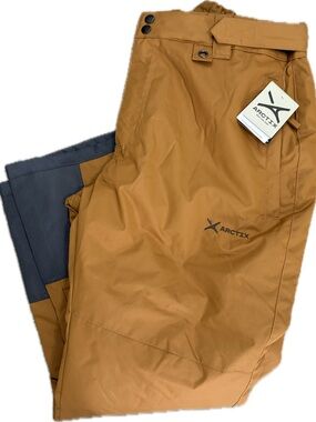 Arctix Men's Caramel Brown Ski Pants with Charcoal Panels